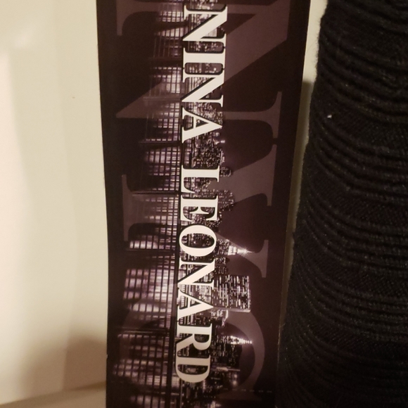 Nina Leonard Black knitted Dress with draw string - Picture 4 of 4